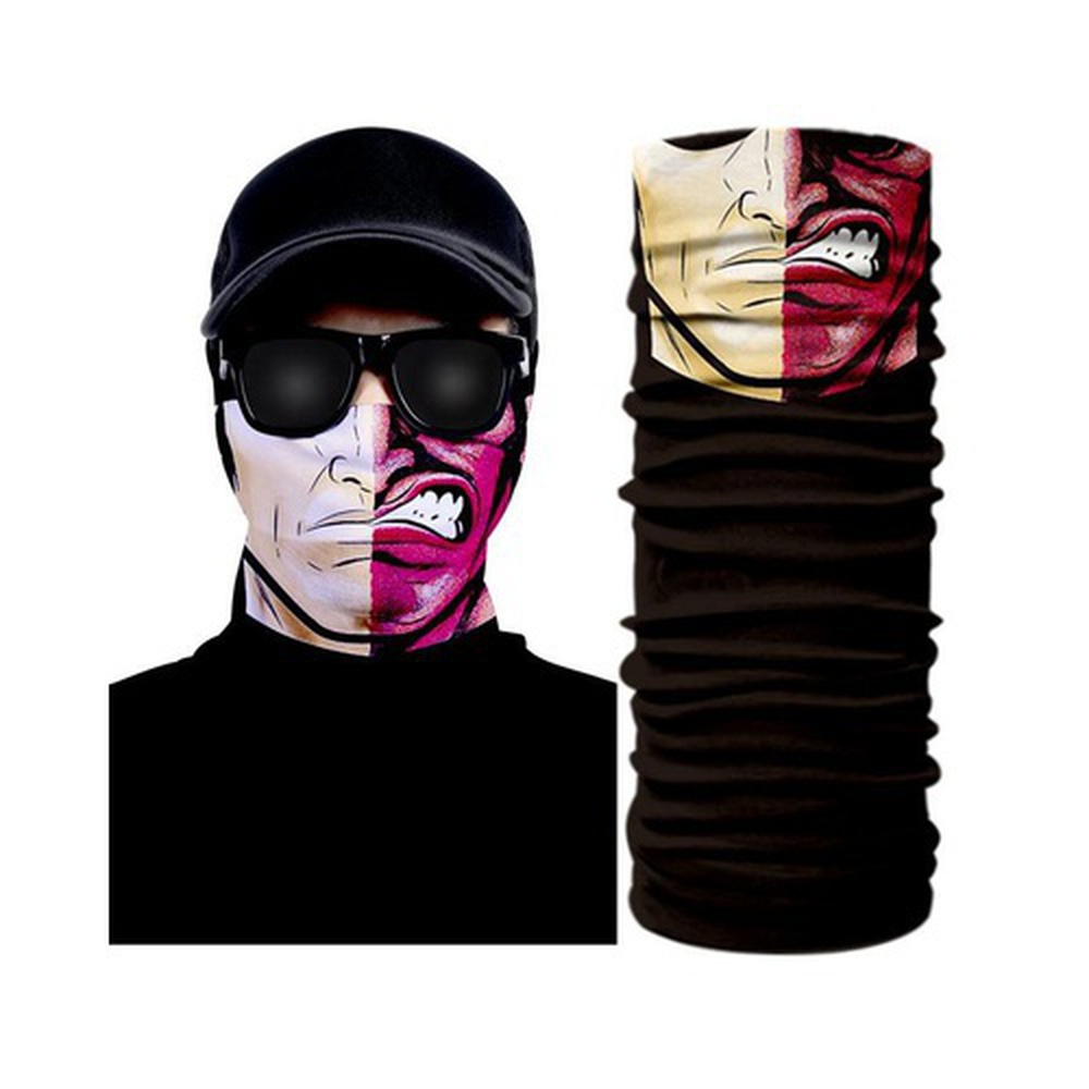 Two Face Design Tube Shaped Face Mask Bandana