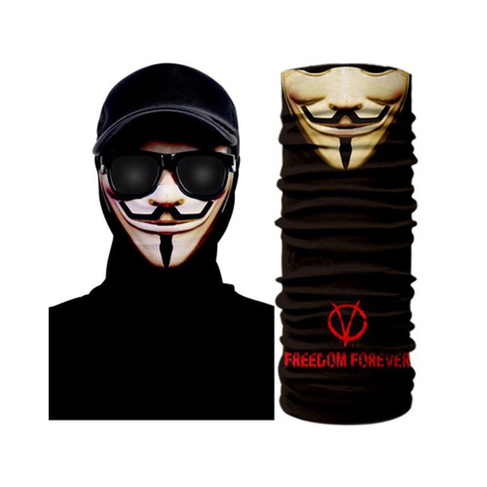 V for Vendetta Tube Shaped Face Mask Bandana