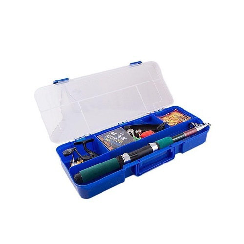 Fishing Telescopic Rod with Reel ; Tackle Box - 2.4 Meter