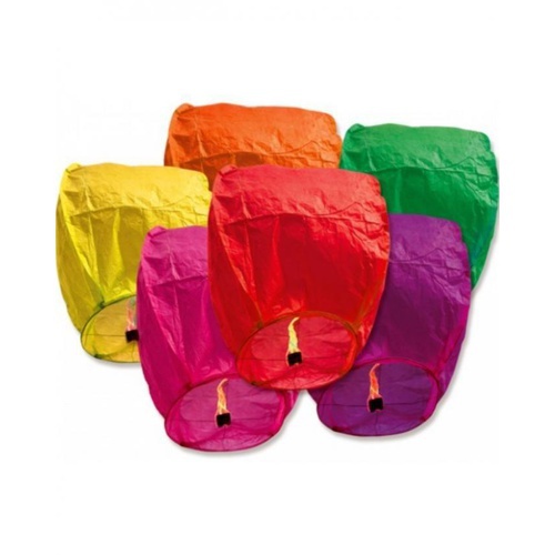 Pack of 10 – Sky Lanterns – Multicolor