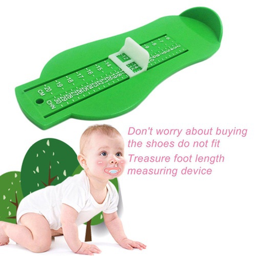 Kids Foot Measure Tool Shoes Helper Baby Measuring Ruler Gauge Device – Green