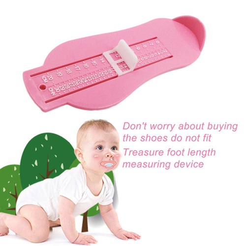 Kids Foot Measure Tool Shoes Helper Baby Measuring Ruler Gauge Device – Pink