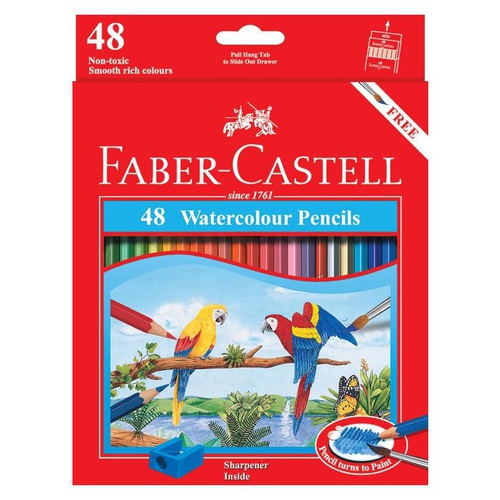 Faber-CastellWatercolor Pencils – 48-Color Set