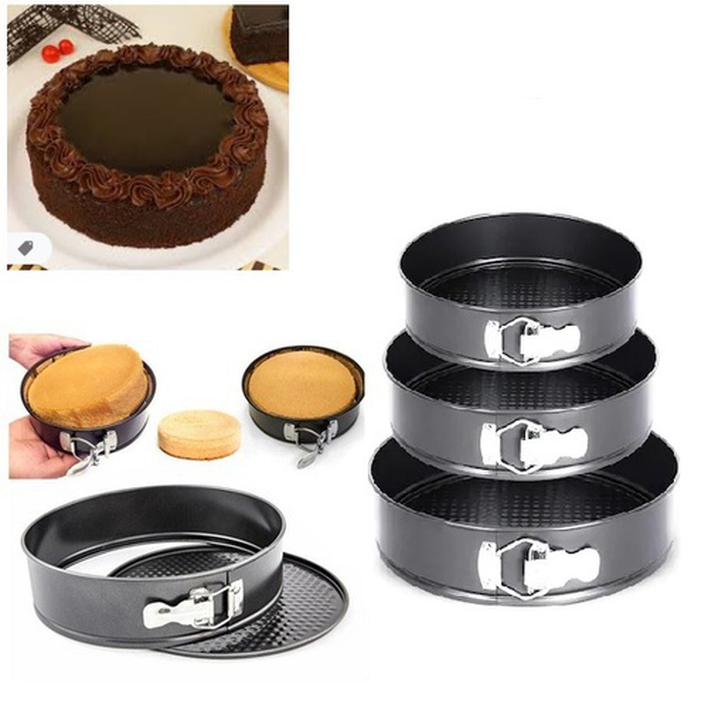 1 Pcs - Kitchen Cake Baking Pan Round Shape Tool Cake Mold Non-stick Cake Mold (1 piece only) Removable Bottom Cake Decorating Bakeware Tools
