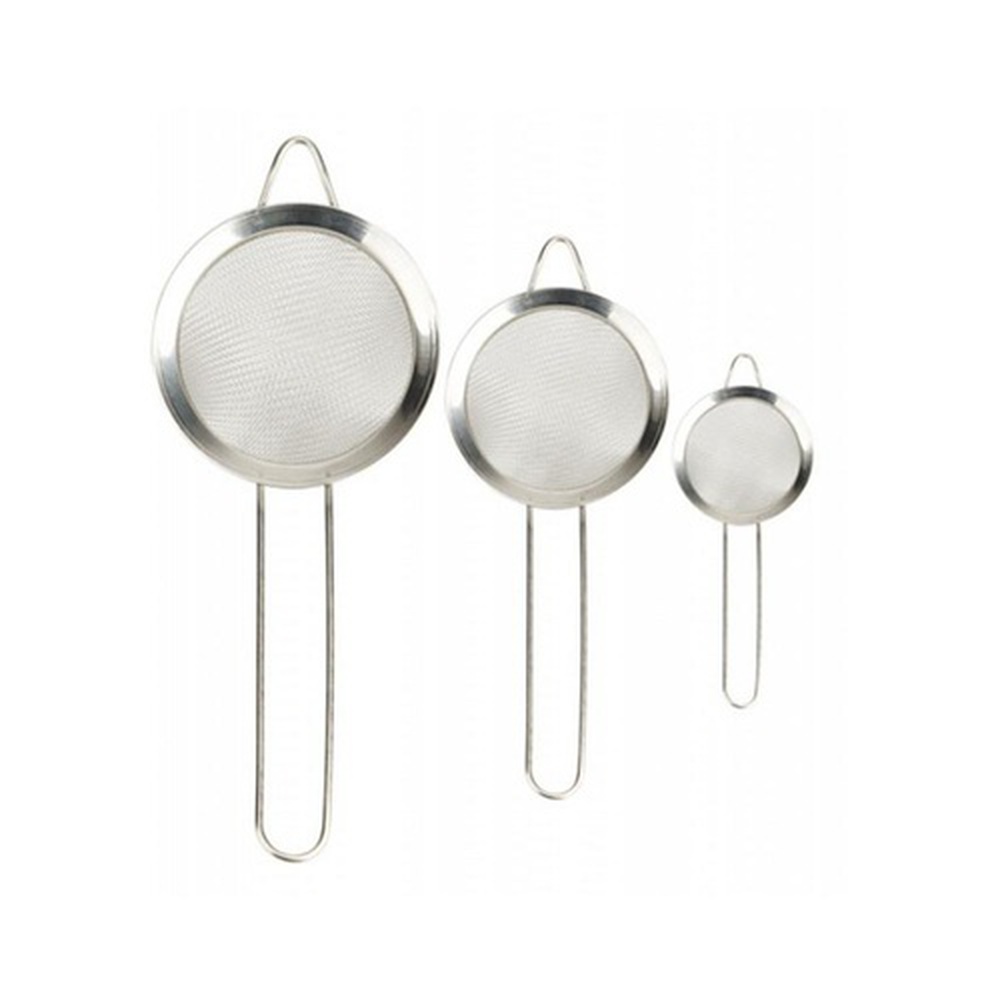 Pack of 3 - Stainless Steel Strainers - Silver