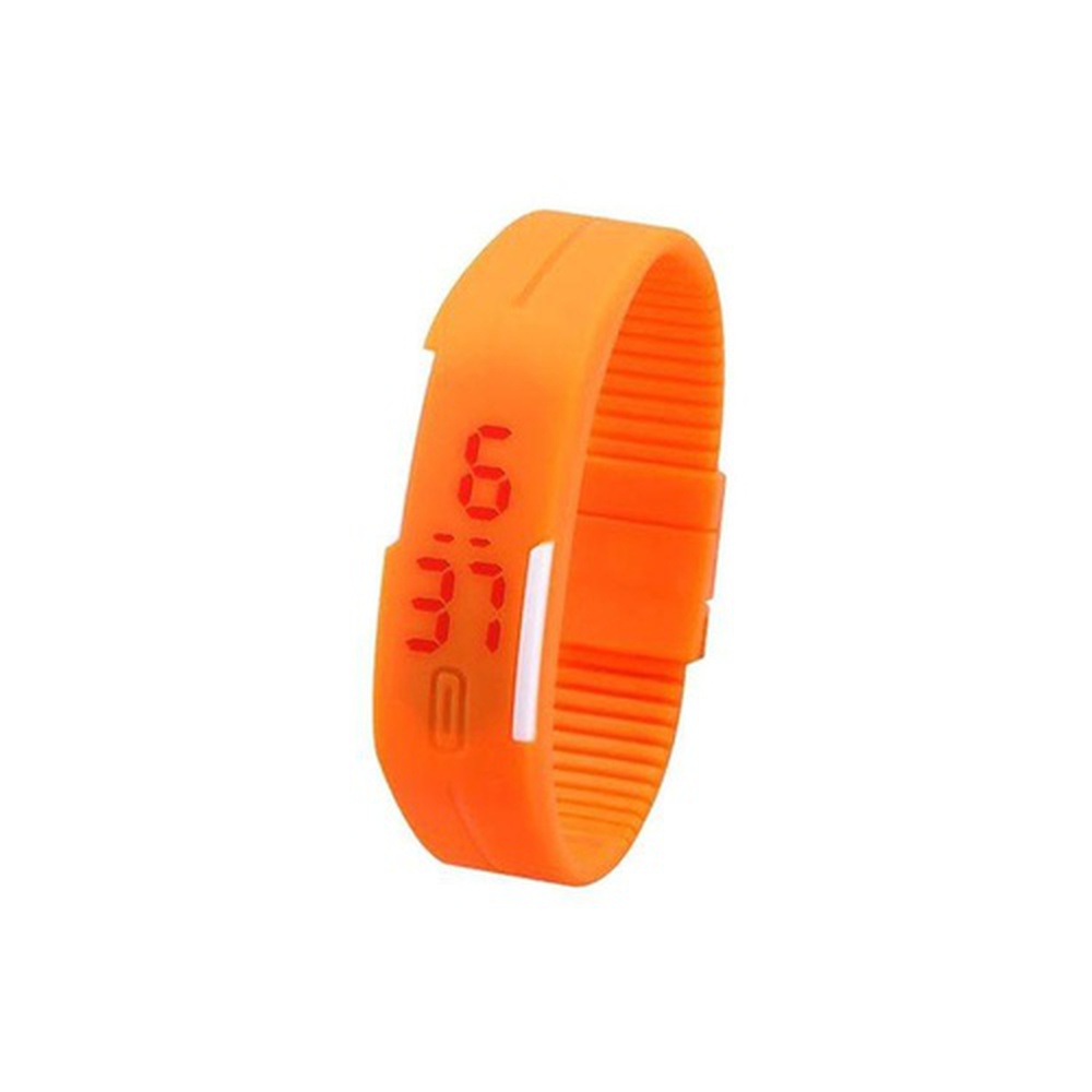 Rubber LED Bracelet Watch for Men – Orange