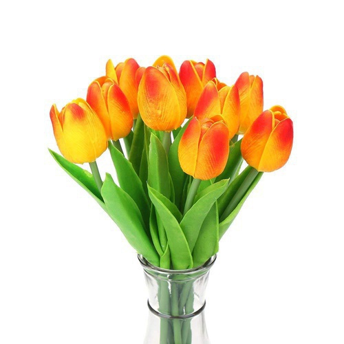 Bunch of 9 - Artificial Tulips Stems for Home & Office Decor