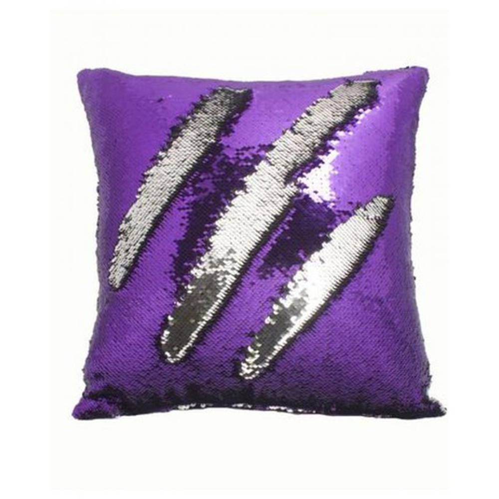 Reversible Mermaid Magic Pillow – Purple & Silver