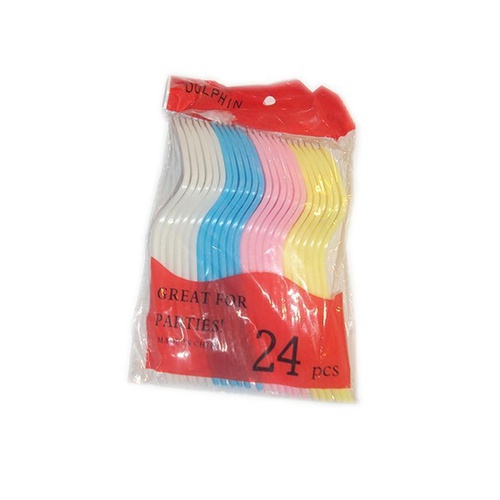Party Supplies -Plastic Spoon – 24 Pcs – Multicolor