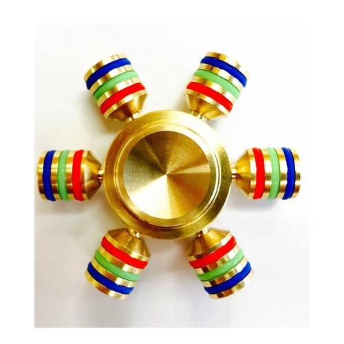 Hexa Sided Metallic Fidget Spinner Toy