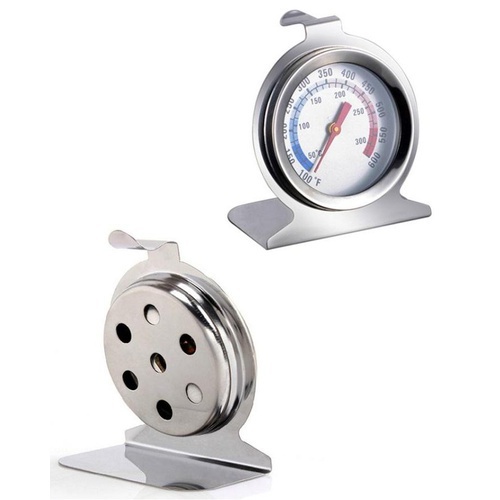 Kitchen Oven Thermometer - Barbecue BBQ Heat Gauge Thermometer for baking - Silver