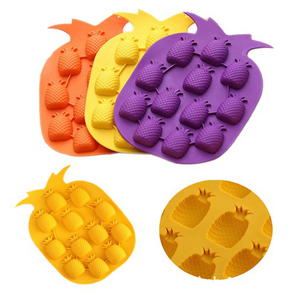 Silicone Pineapple Shape Ice Cube Tray Mould Chocolate Jelly Freeze