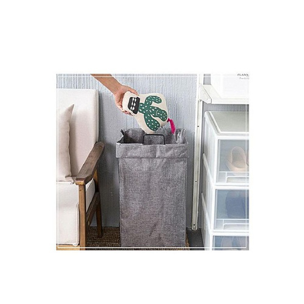 Foldable Laundry Bag With Metal Frame without Image