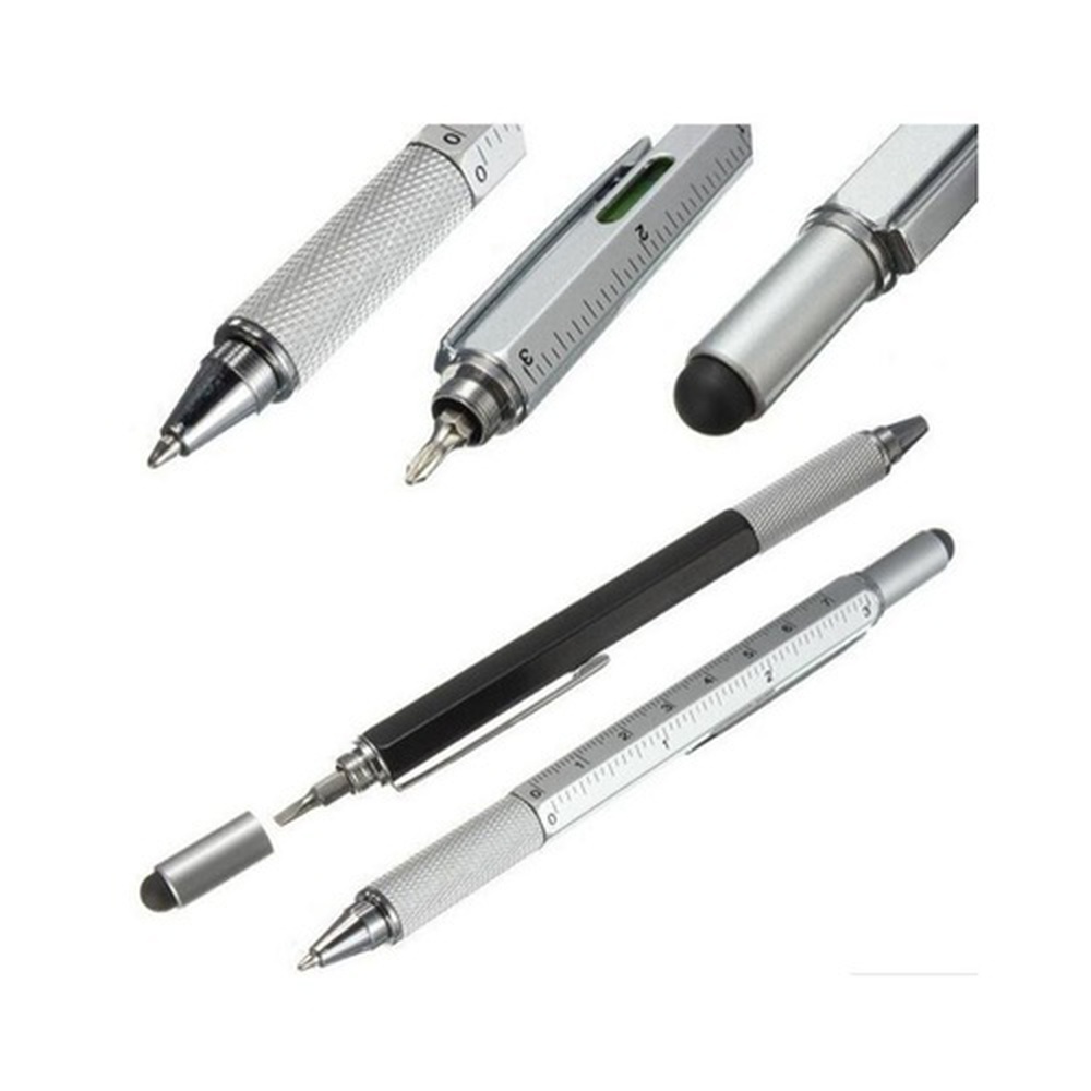 6 in 1 Multi function Touch screen stylus Pen – Silver