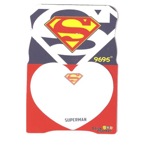 Heart Shaped Sticky Notes Pad Superman