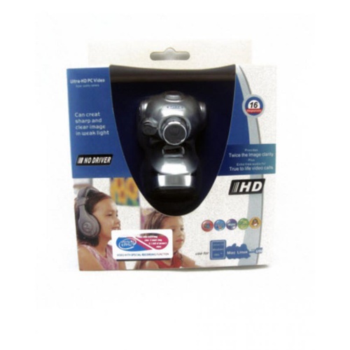 Ultra-HD PC Video Clip-on Webcam – Silver