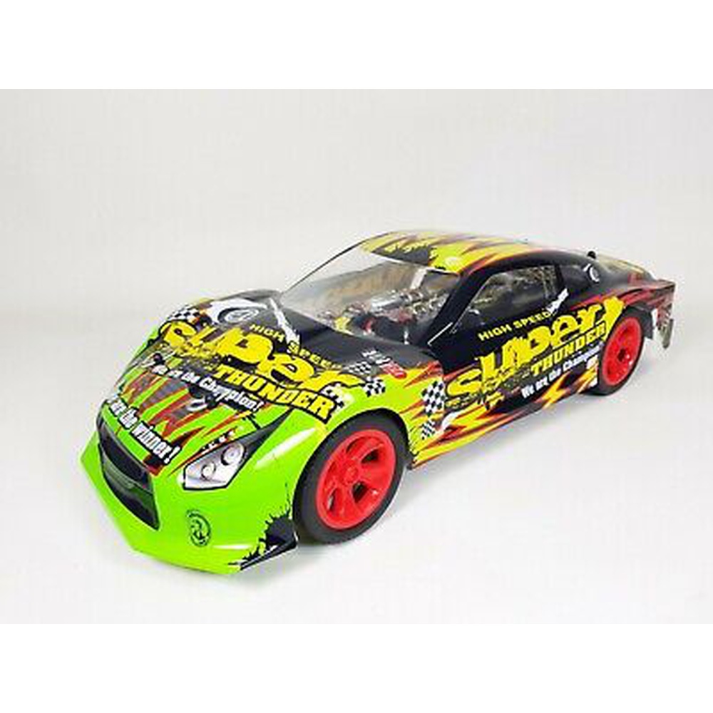 KIDS LARGE NISSAN GTR 2WD DRIFT RC REMOTE CONTROL CAR 1/10 BATTERY UK R/C SPEED #110-12G