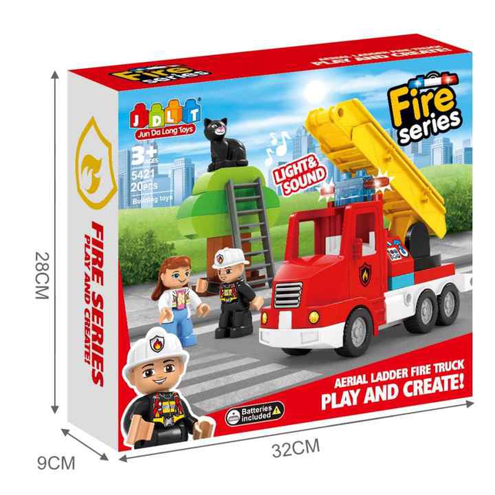 Kids Building Blocks Toys For Kids JDLT fire flight station toys blocks set