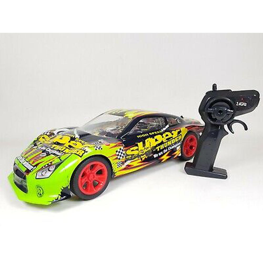 KIDS LARGE NISSAN GTR 2WD DRIFT RC REMOTE CONTROL CAR 1/10 BATTERY UK R/C SPEED #110-12G