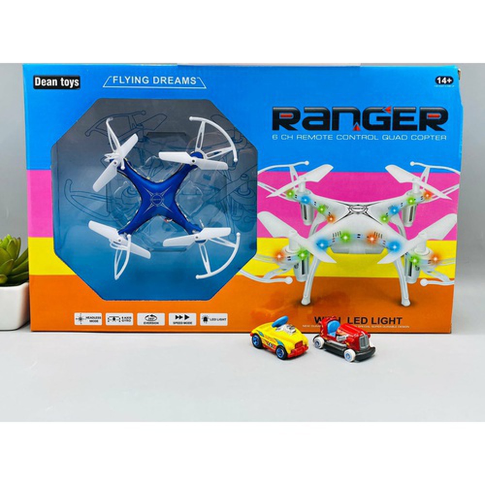 Remote control quadcopter with colored  light ring DEAN 777