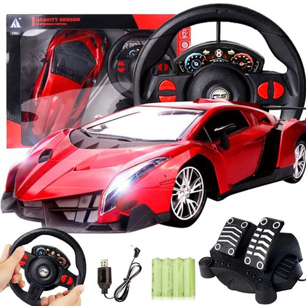 1:16 Steering Wheel Gravity Sensing Four-Way Remote Control Car Kids Toys #8819- 116A