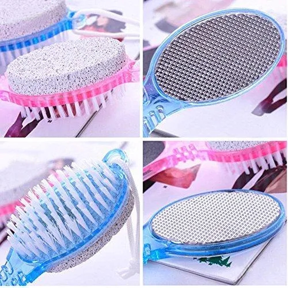 4 in 1 multi use pedicure paddle brush-4 steps pedicure (cleanse,scrub,File and Buff)