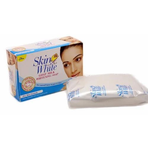 Skin white Goat milk whitening soap (pack of 3) color : Blue