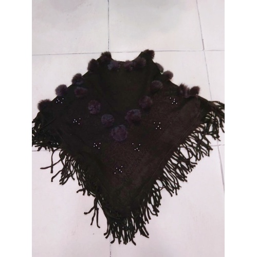 Baby Girl Capshawl color : Brown