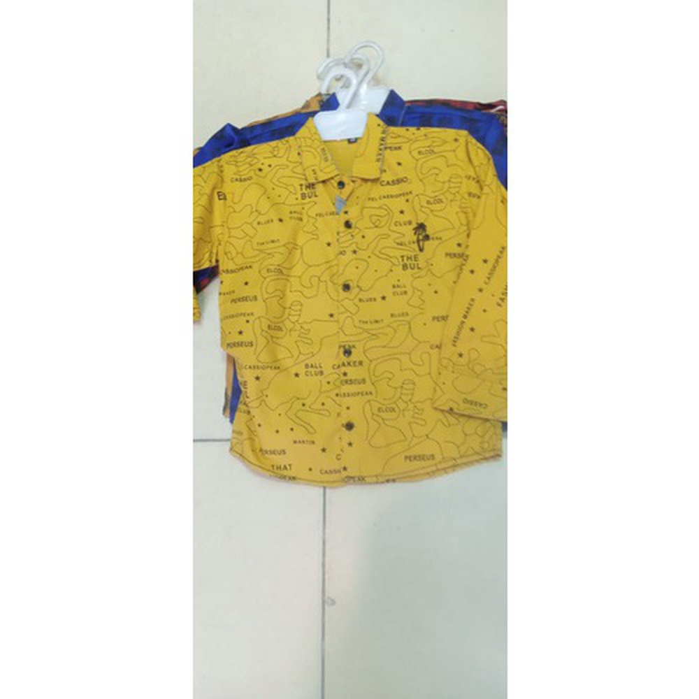 Boys Casual Printed Shirt Yellow