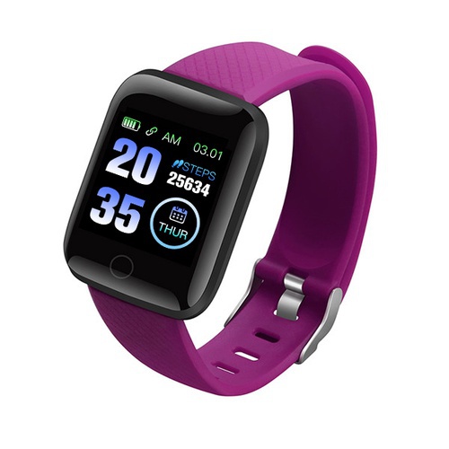 Blood Pressure Heart Rate Monitor D13 watch smart bracelet color : Purple