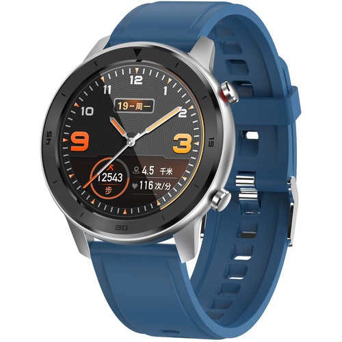 DTNO.1 DT78 1.3 inch Health Care Fitness Tracker Smart Sports Watch IP68 Waterproof Blood Pressure Blood Oxygen Heart Rate Sleep Monitor color : Blue