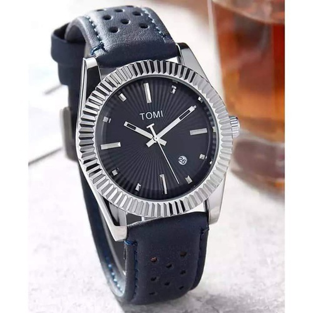 Tomi Original Leather Straps Waterproof Casual Watch for Men