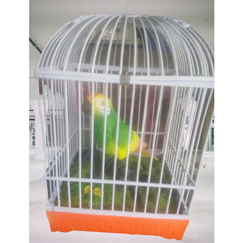cage with parrots for decoration