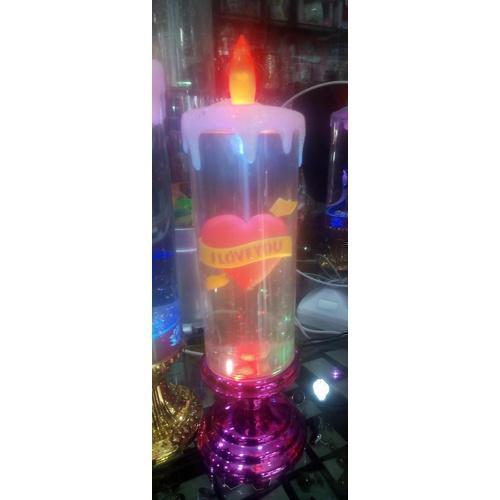 Flameless Color Changing Swirling Water LED Glitter Candle For Beautiful Table Decoration