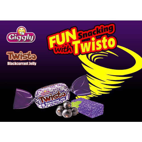 Giggly Twisto Blackcurrant Flavour Jelly