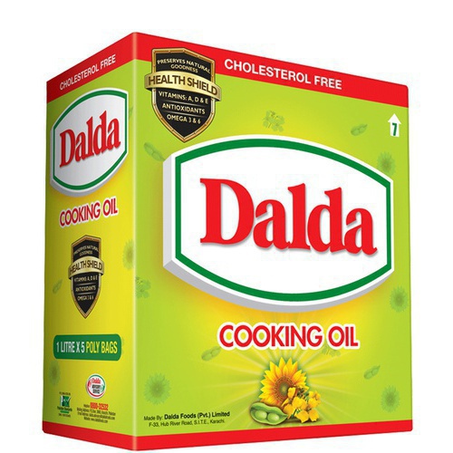 Dalda Cooking Oil 5 Litre Cholestrol free 1 Litre x 5 Poly Bags