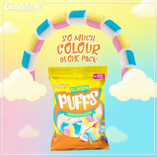 Rainbow Puffs Marshmallows x 3