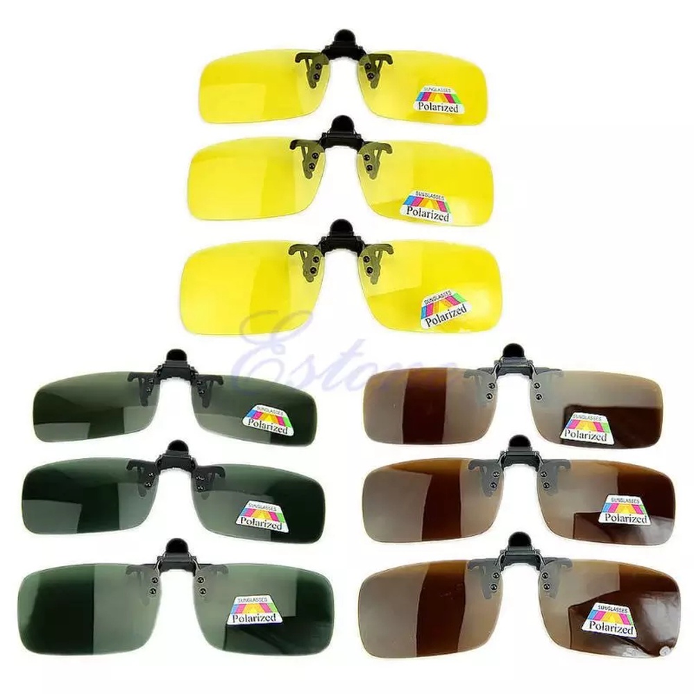 Telly Hd Night Vision Clip On Driving Glasses / Sunglasses For Day and Night / Hd Vision Night / Driving Vision / Protection