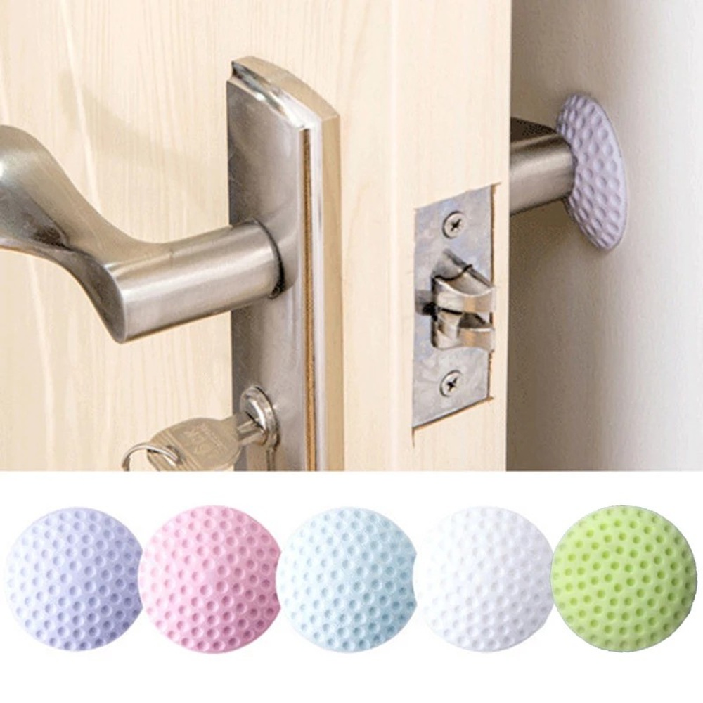 Telly Pack off 3 Self Adhesive Silicone Rubber Wall Protector Door Handle Stopper