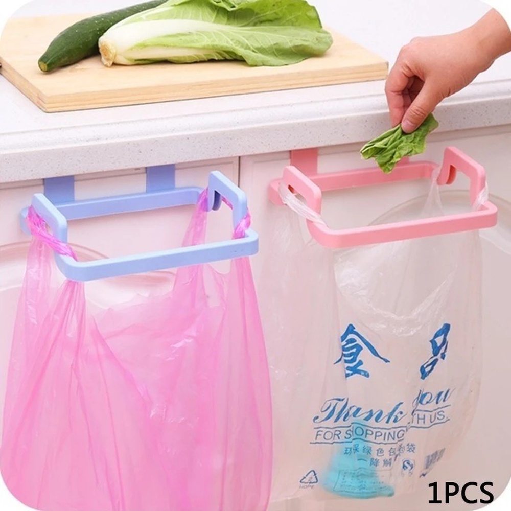 Telly Pack of 3 Best Quality Plastic / kitchen Garbage Bag / Holder Trash Bag / Holder Home / Towel Hanger / Stand Dustbin / Shopper Bag Holder / Hanging Plastic / Rubbish / Pouch Carrier Pink Green B