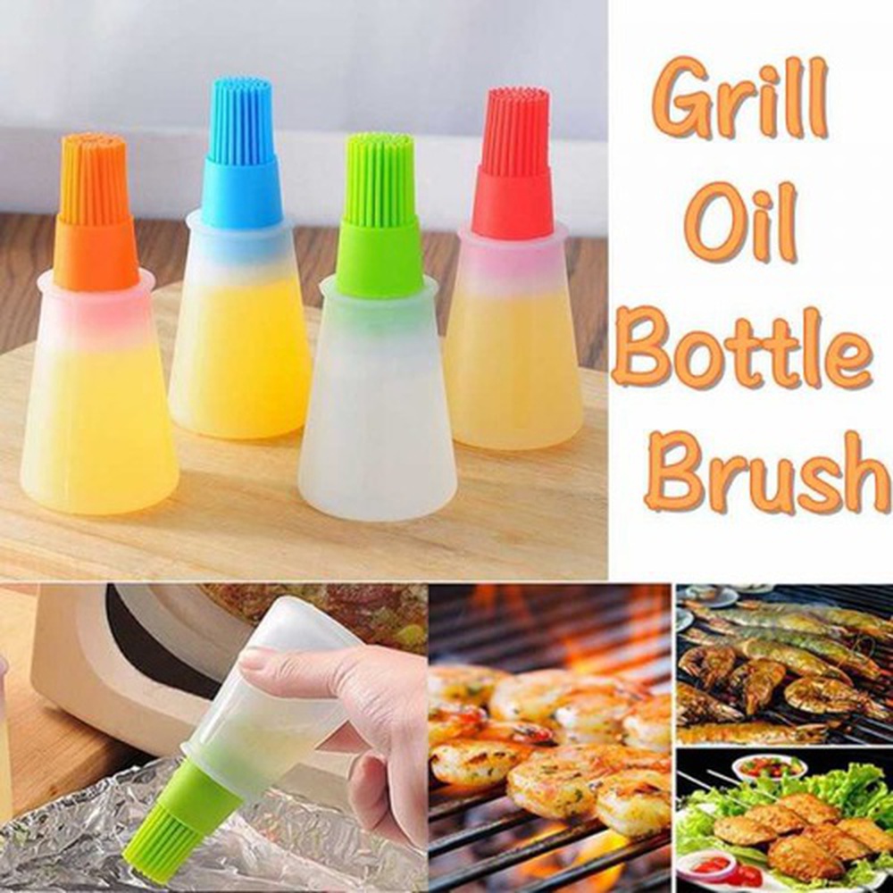 Telly Silicone BBQ & Baking Oil Bottle With Smart Brush