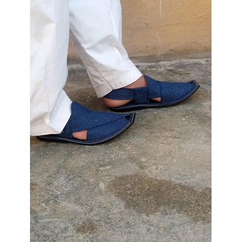 Peshawari Chapal Blue Italian fabrics