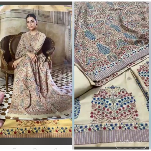 Krandi 3 pcs embroidery Winter collection with heavy embroided shawl