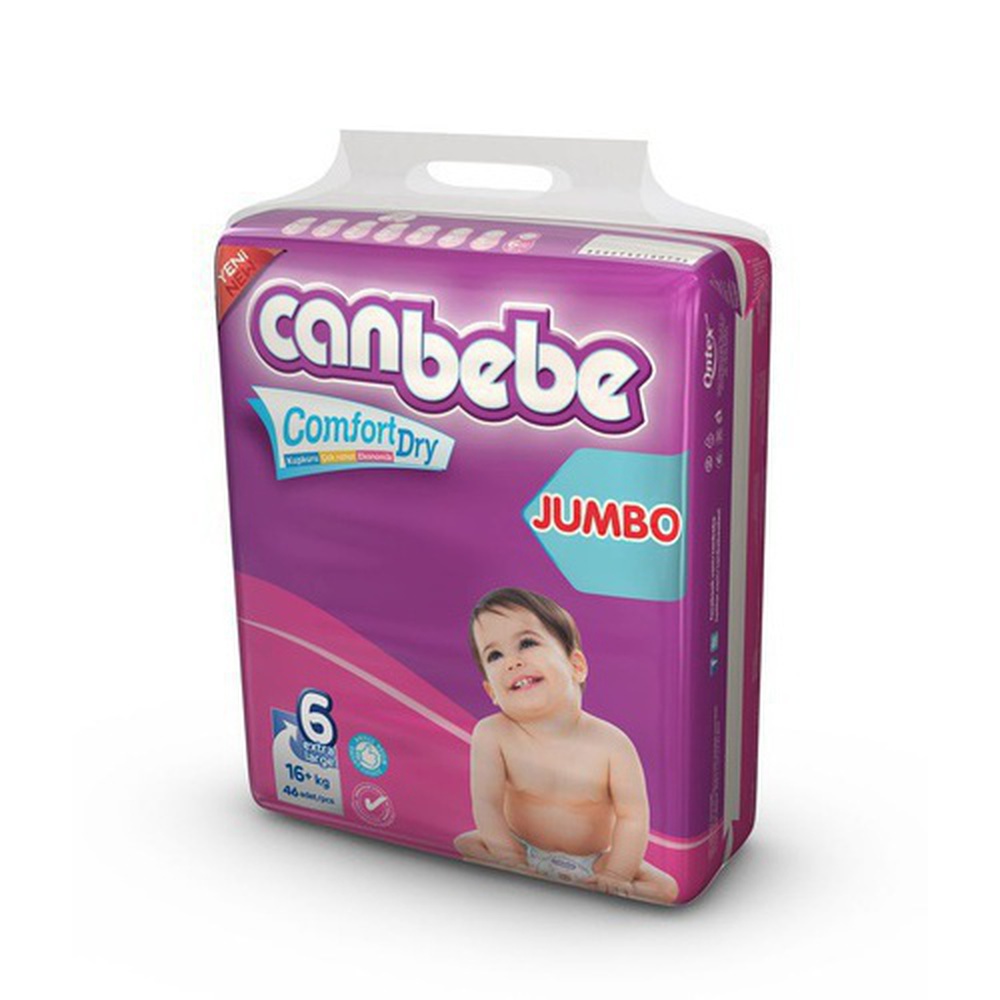 Canbebe Jumbo extra large x-large diapers pampers 46 Pieces Size 6 , 16+ Kg