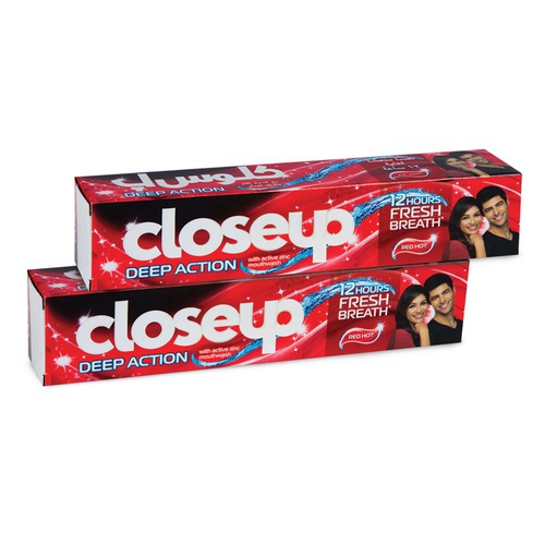 Closeup Deep Action Toothpaste 120ml x 2 color : Red