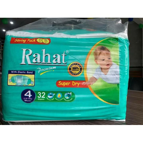 Rahat Premium diapers pampers Maxi Size 4 Full Pack 32 Pampers