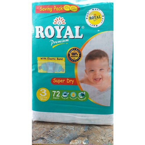 Royal Premium diapers pampers M Midi Size Full Pack 72 Pampers Number 3