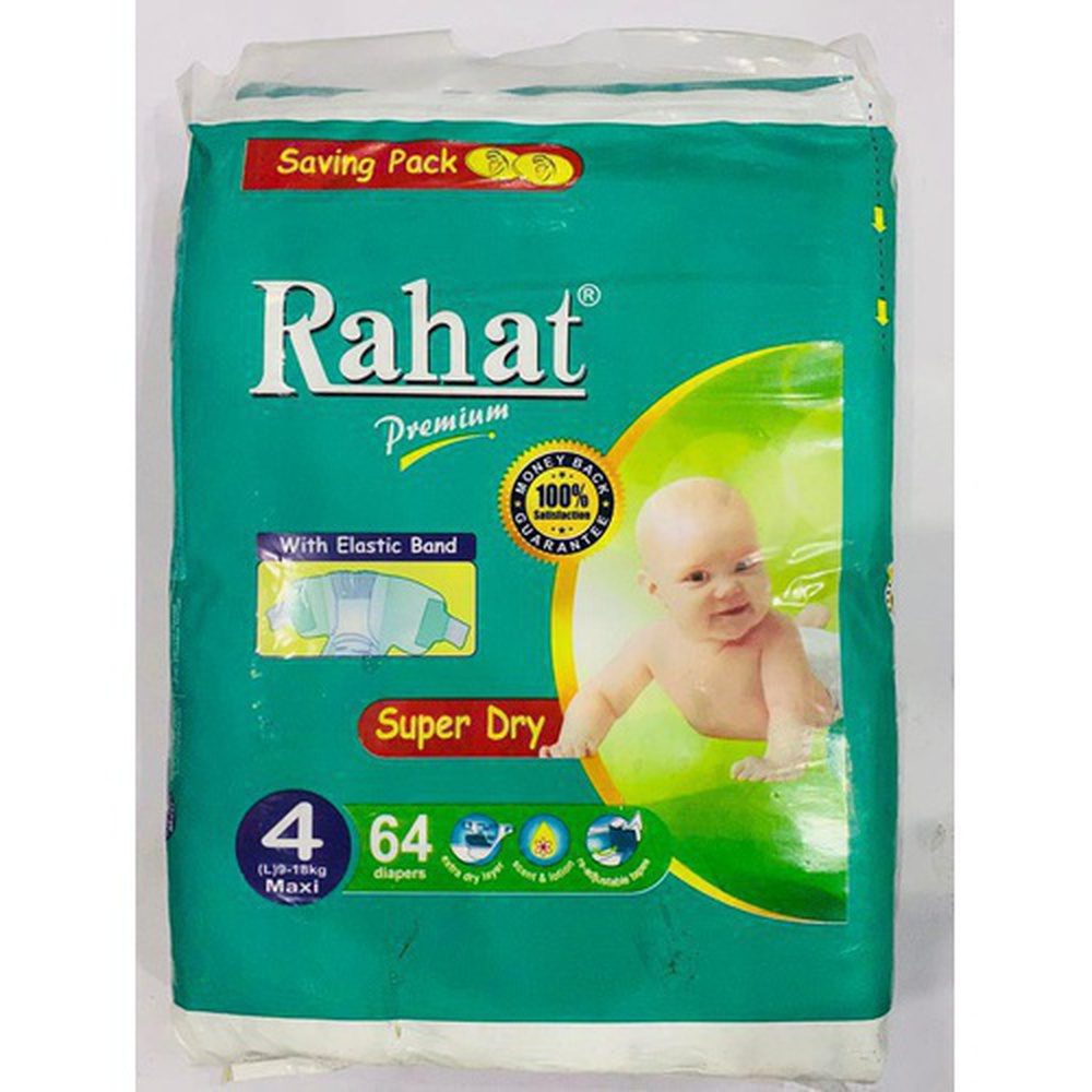 Rahat Premium diapers pampers L Maxi Size Full Pack 64 Pampers Number 4