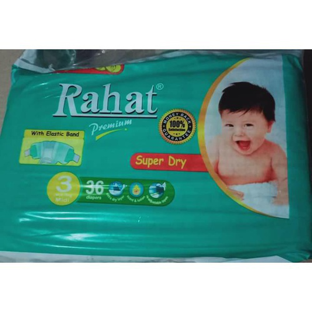 Rahat Premium diapers pampers Midi Size 3 Full Pack 36 Pampers