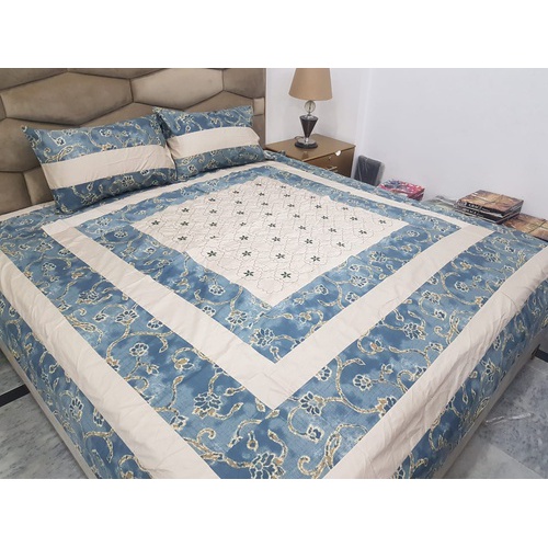 Embroidered 3pc Patch Work Bedsheet size : item:12
